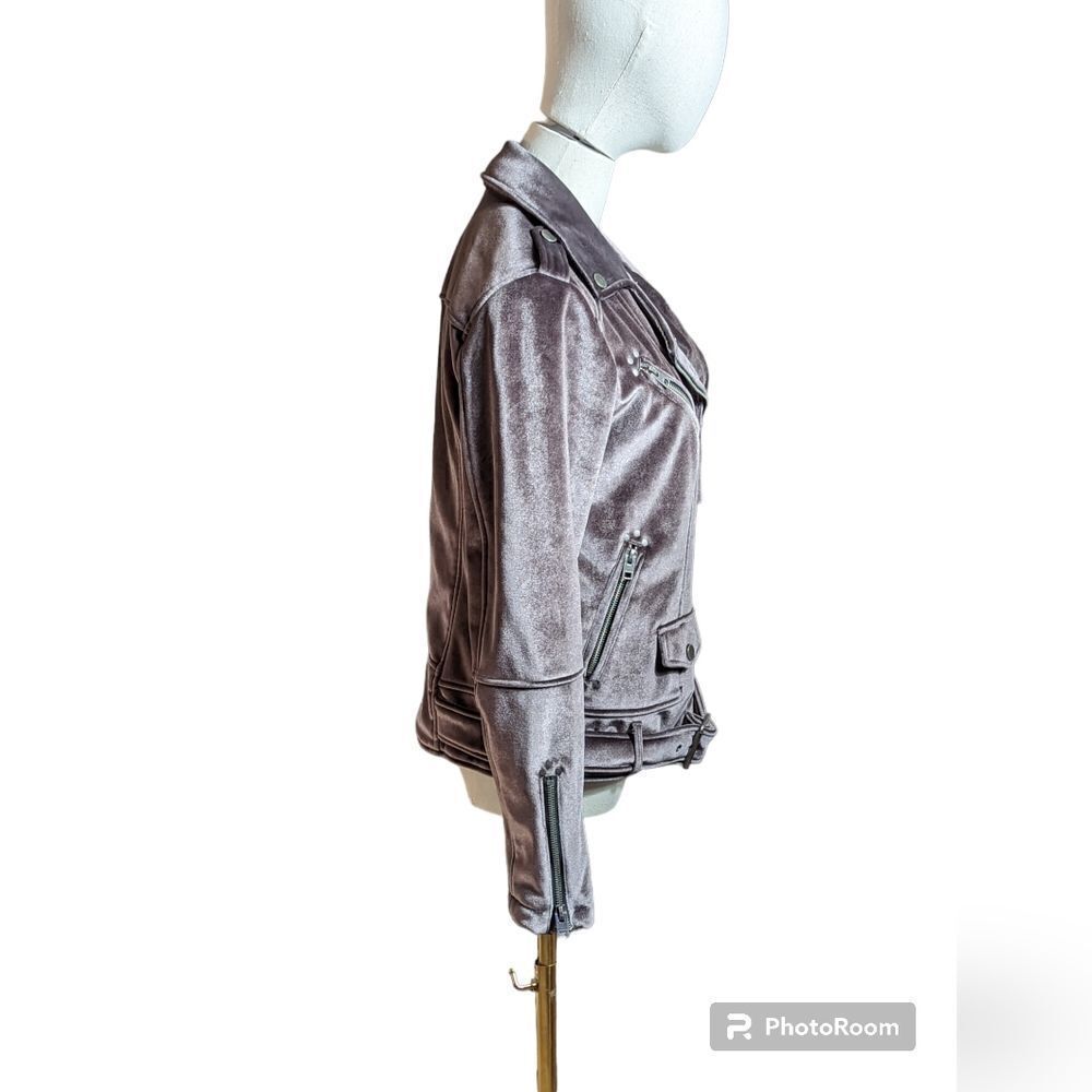 Lucky Brand Plum Purple Velvet Moto Jacket - Picture 7 of 9